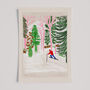 Ski Snowy Scene Art Print Winter Sports Poster, thumbnail 5 of 9