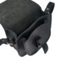 Crossbody Black Loop Closure Leather Saddle Bag Maya, thumbnail 4 of 5