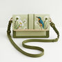Embroidered Kingfisher Cross Body Bag, thumbnail 3 of 8