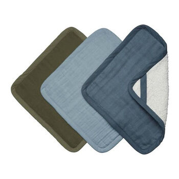 Organic Cotton Set Of Three Wash Cloths Various Colours, 3 of 4
