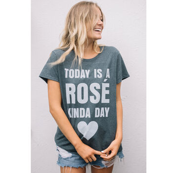 Rosé Kinda Day Women’s Slogan T Shirt, 2 of 3
