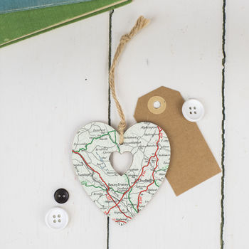Personalised Map Heart, 2 of 4