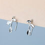 Sterling Silver Leaf Vine Drop Earrings, thumbnail 1 of 7