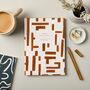 A5 Ruled Notebook In Abstract Tan Block, thumbnail 1 of 2