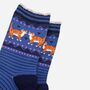 Ginger Cats Striped Bamboo Socks Women's Blue, thumbnail 3 of 3