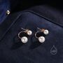 Stud Earrings Ear Jackets With Simulated Pearls, thumbnail 9 of 12