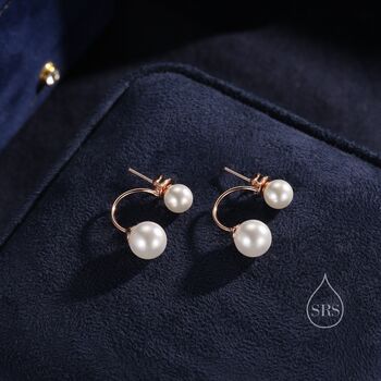 Stud Earrings Ear Jackets With Simulated Pearls, 9 of 12