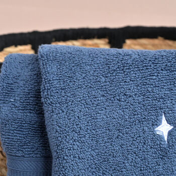 Personalised Dusty Blue Hand Towel, 2 of 6