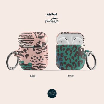 Wild Print Air Pod Case With Keychain, 2 of 5