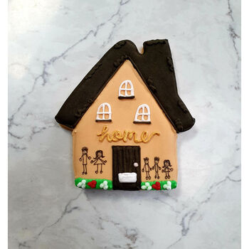 Personalised New Home Single Iced Biscuit, 2 of 2