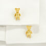 Teddy Bear Cufflinks In 18 Carat Gold Vermeil, thumbnail 1 of 2