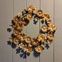 Gold Floral Metal Christmas Wreath, thumbnail 1 of 2