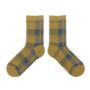 Plaid Print Mid Calf Length Socks, thumbnail 3 of 4