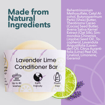 Lavender Lime Conditioner Bar For All Hair Types, 2 of 10