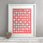 Hearts Personalised Wedding Guest Book Print, thumbnail 1 of 5