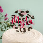 Personalised Leopard Print 3D Cake Topper Disc, thumbnail 1 of 3