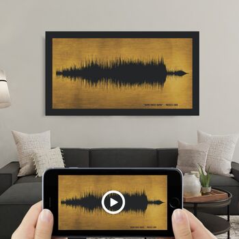 Augmented Reality Wedding Song Soundwave Print, 2 of 5