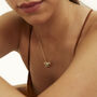 Heart X Necklace In Sterling Silver Gold Vermeil, thumbnail 6 of 8