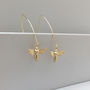 Gold Plated Bee Earrings, thumbnail 5 of 6