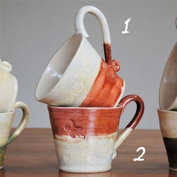 Handmade Cream And Terracotta Mug, 5 of 7