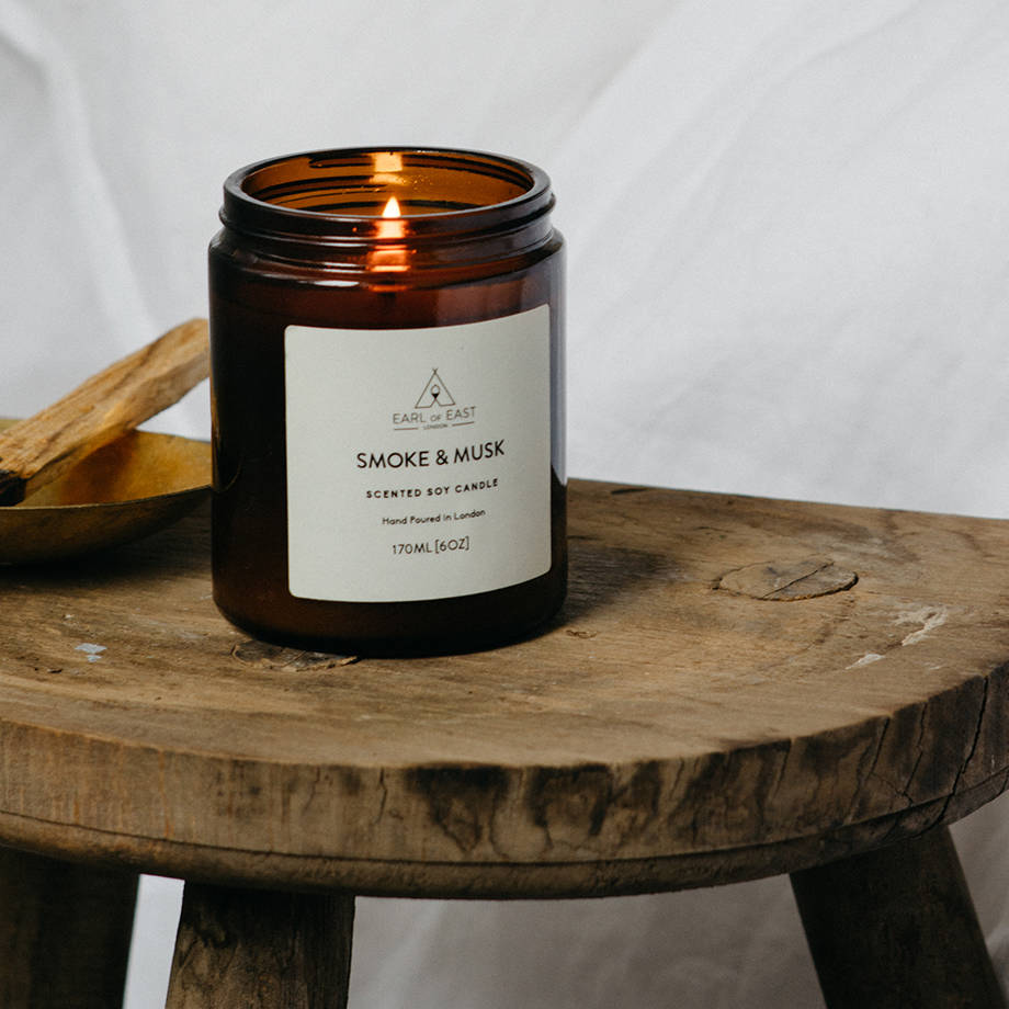 Woodsmoke, Patchouli And Balsam Scented Candle, 1 of 3