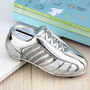 Personalised Silver Plated Football Boot Money Box, thumbnail 1 of 3