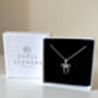 Sterling Silver Bow Pendant Necklace, thumbnail 7 of 7