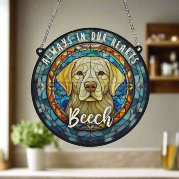 Labrador Yellow Memorial Suncatcher, 4 of 6