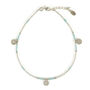 Santorini Dream Apatite And Moonstone Silver Anklet, thumbnail 2 of 8