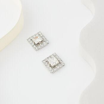 Swarovski Crystal Square Shaped Earrings, 6 of 6