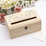 Pink And Gold Flowers Wedding Cards Post Box Chest, thumbnail 1 of 3