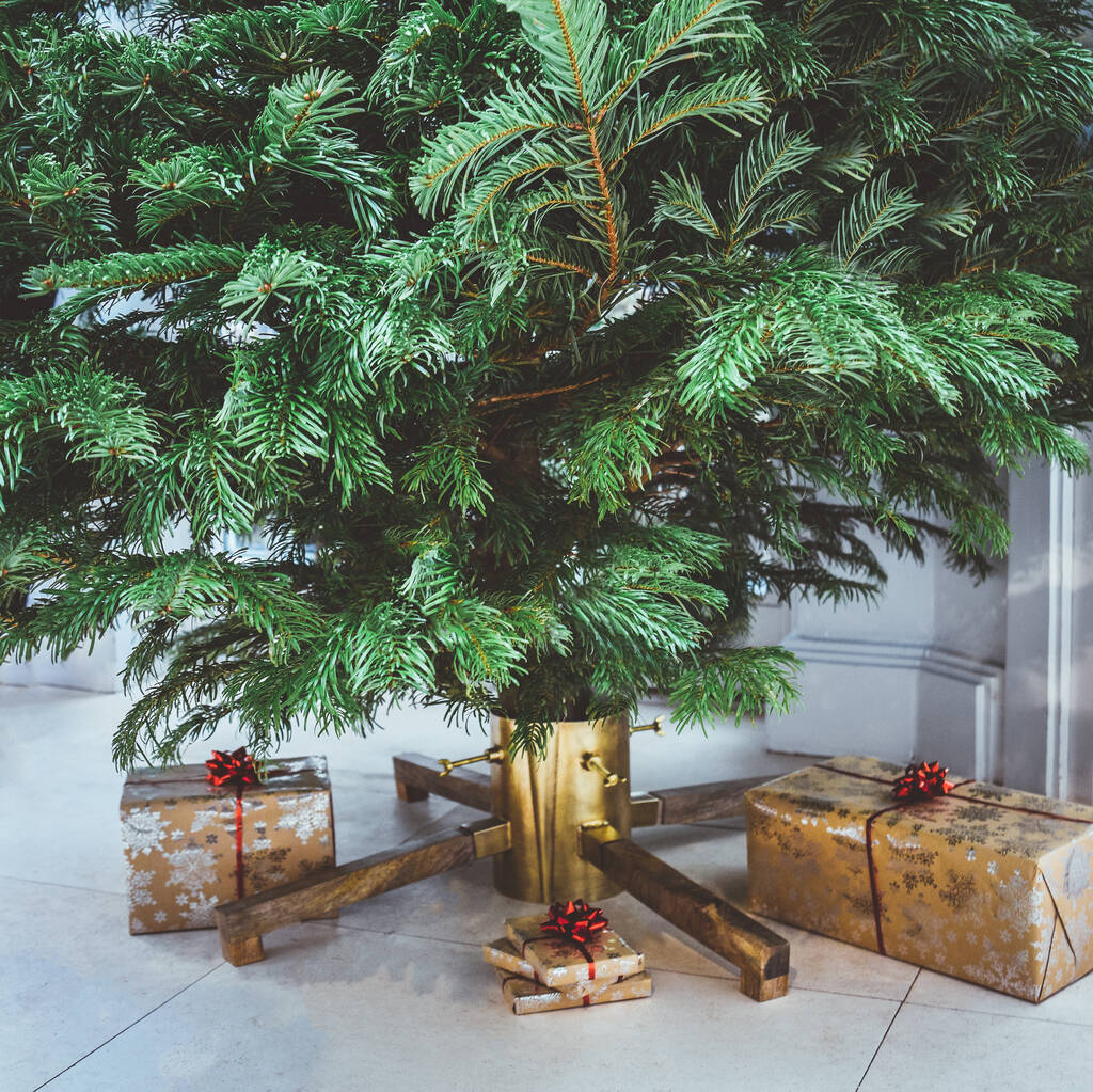 Gold Metal Christmas Tree Stand, 1 of 2