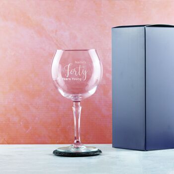 Personalised Years Young Hudson Gin Glass, 3 of 8