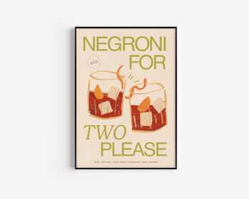 Negroni Cocktail Unframed Art Print, 2 of 4