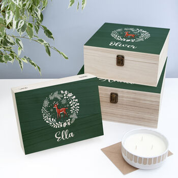 Personalised Woodland Deer Christmas Eve Box, 3 of 12