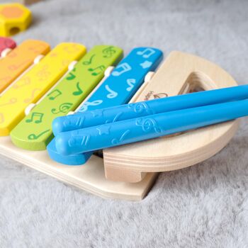 Personalised Rainbow Xylophone Wooden Toy, 4 of 4