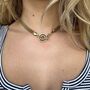 Enamel Toggle Mesh Chain Statement Necklace, thumbnail 1 of 2