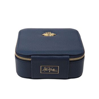 Personalised Travel Jewellery Box – Navy, 3 of 4