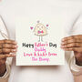 Happy Father's Day Daddy Love From The Pink Bump Card, thumbnail 1 of 3