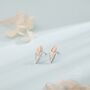 Sterling Silver Two Tone Tulip Flower Stud Earrings, thumbnail 6 of 11