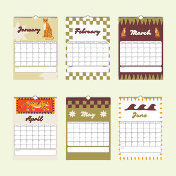 2025 Illustrated Checkerboard Calendar, 2 of 4