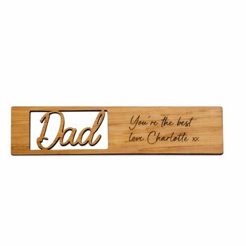 Personalised Dad Wooden Bookmark Father’s Day Gift, 6 of 6