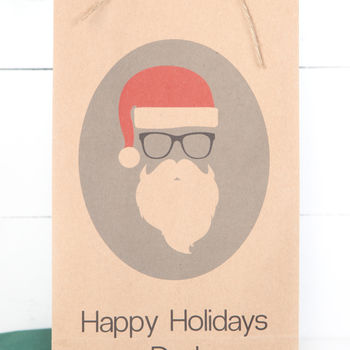 Personalised Hipster Santa Gift Bag, 2 of 2