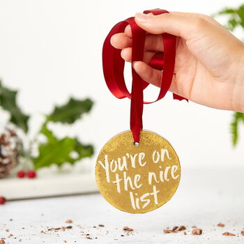 'You're On The Nice List' Christmas Chocolate Medal, 4 of 10