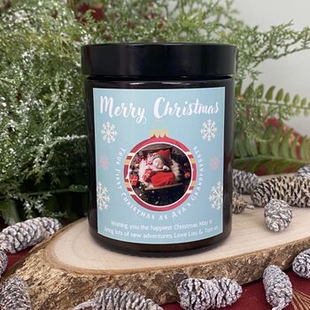 Personalised New Grandparents Christmas Candle Gift, 2 of 5