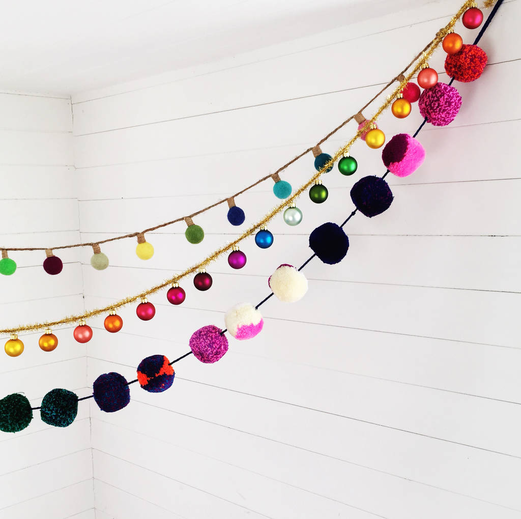 Festoon Felt Light Bulb Hanging Garland By Petra boase Ltd