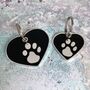 Black And Silver Heart Pet ID Tag, thumbnail 1 of 6