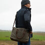 Canvas And Leather Laptop Bag, thumbnail 1 of 3