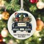 Personalised Christmas Vintage Truck Hanging Bauble Decoration, thumbnail 3 of 10