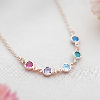 Create Your Own Family Mini Birthstone Necklace, 2 of 5